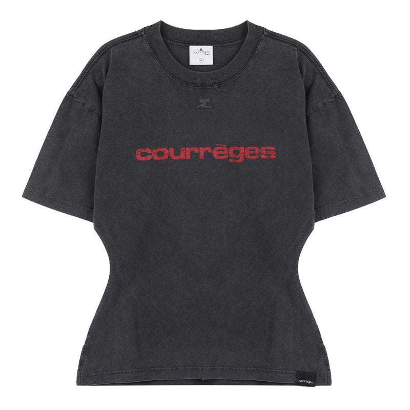 courreges Printed Short Sleeve T-Shirt for Women 125JTS168JS0109 B168