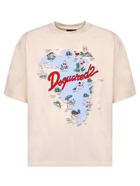 Dsquared2 White Short Sleeve T-Shirt for Men S71GD1643 D20020103