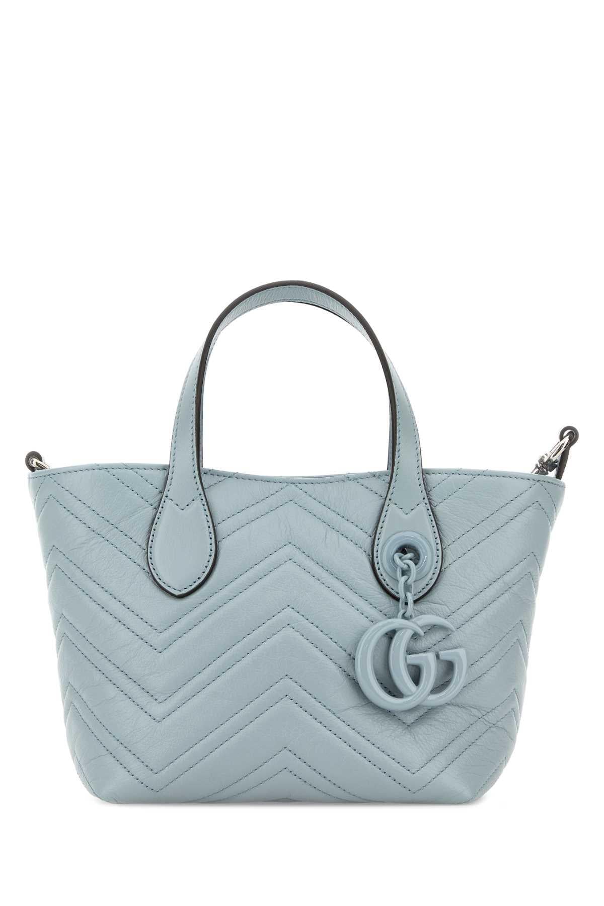 GUCCI Leather Tote Bag Blue