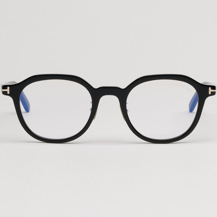 TOM FORD Blue Light Blocking Round Black Acetate Eyeglasses Unisex TF6011KB 001
