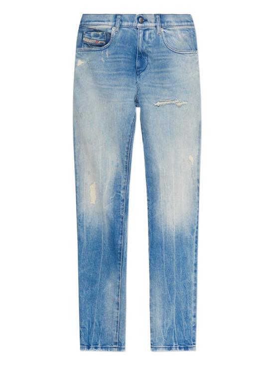 DIESEL 2019 D-Struct Slim Jeans Denim Pants for M A03558 09N38 01 LIGHT BLUE DOM