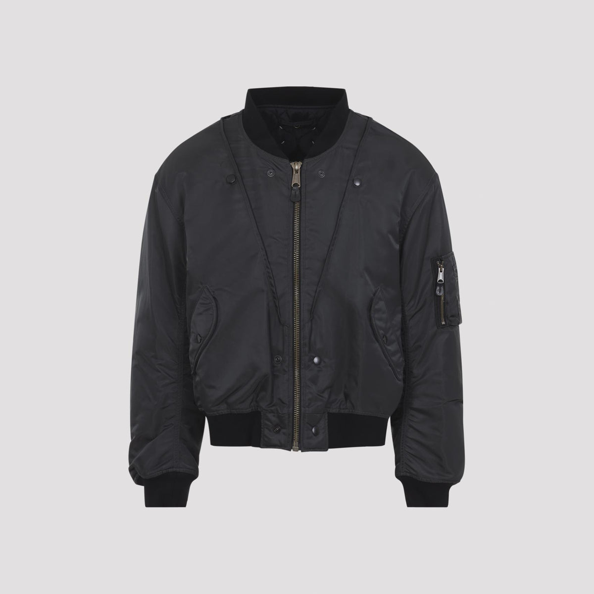 Maison Margiela Black Nylon Bomber Jacket for Men