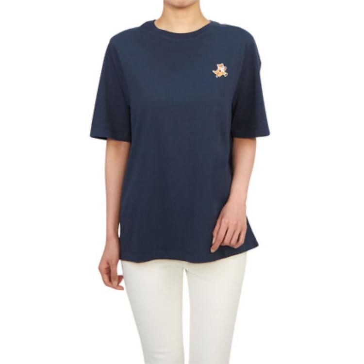 Maison Kitsune Speedy Fox Navy Women’s Short Sleeve Polo Shirt