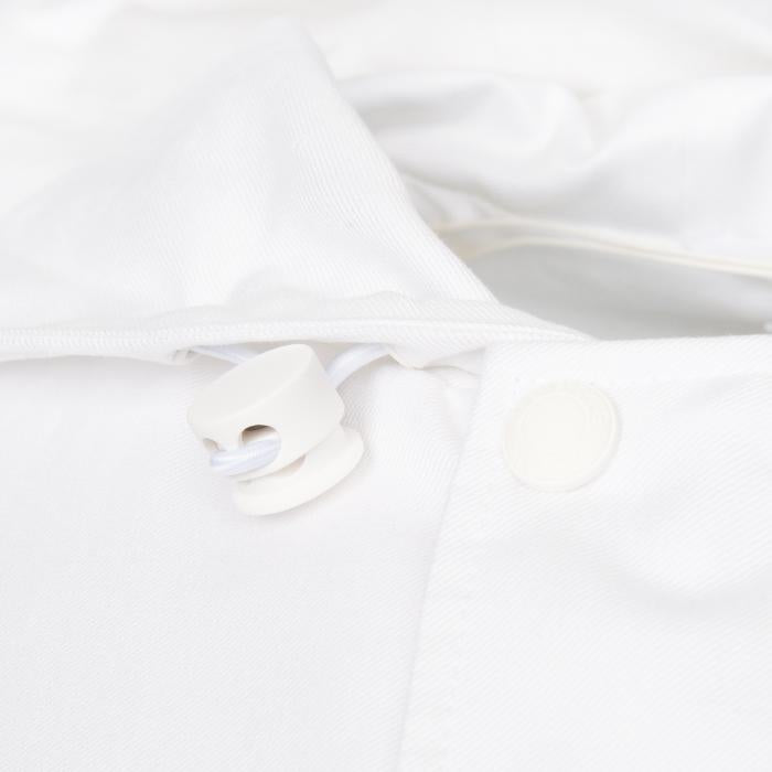 THOM BROWNE Men’s Hooded Cotton Bomber Jacket White