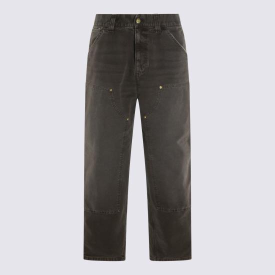 CARHARTT WIP Tobacco Destroy Wash Denim Jeans for Men