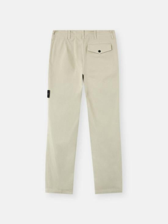 STONE ISLAND Straight Fit Classic Pants Sand Beige Cotton