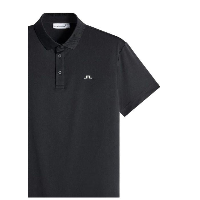 J LINDEBERG Men’s Bridge Polo Short Sleeve Golf T-Shirt Black