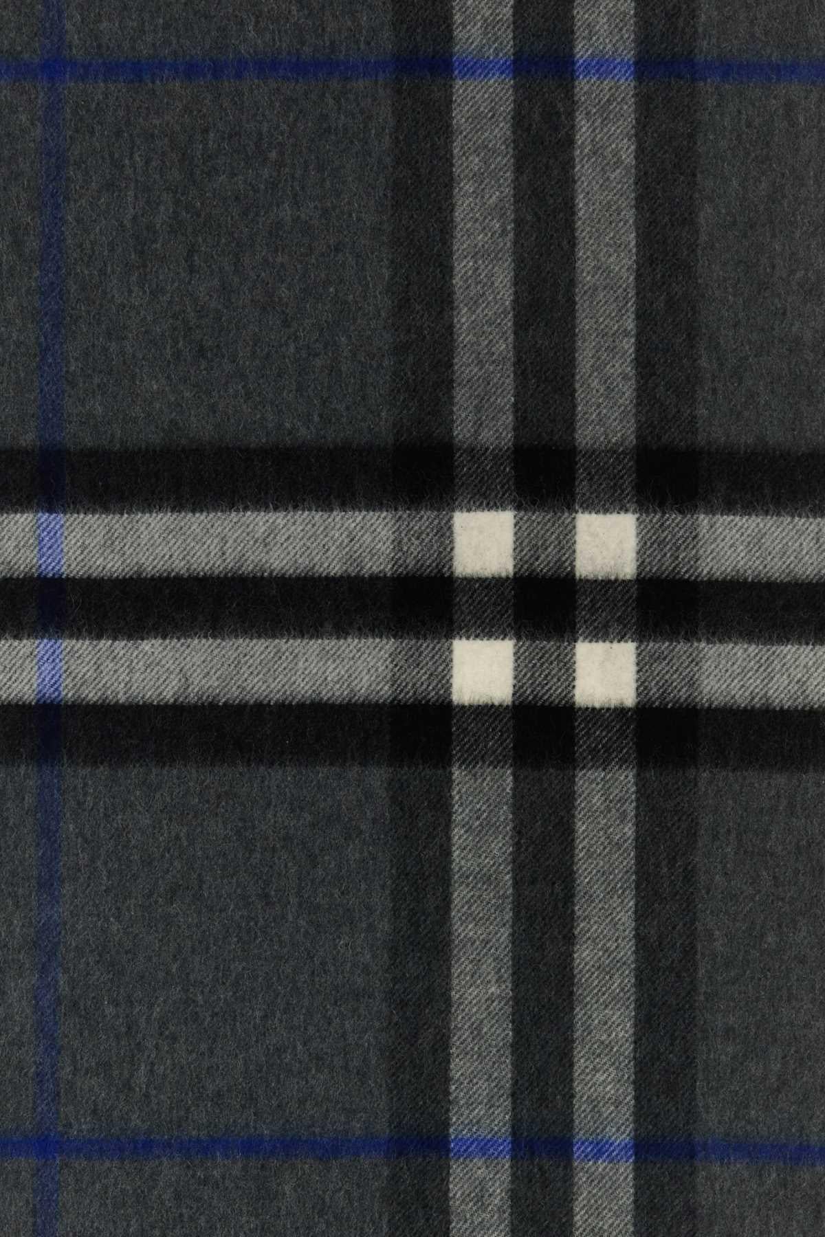 BURBERRY Beige Check Wool Scarf