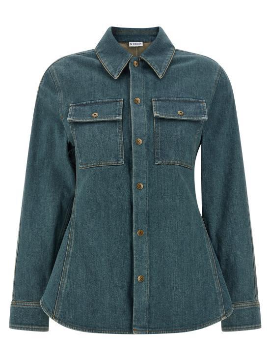 BURBERRY Mid Blue Denim Shirt