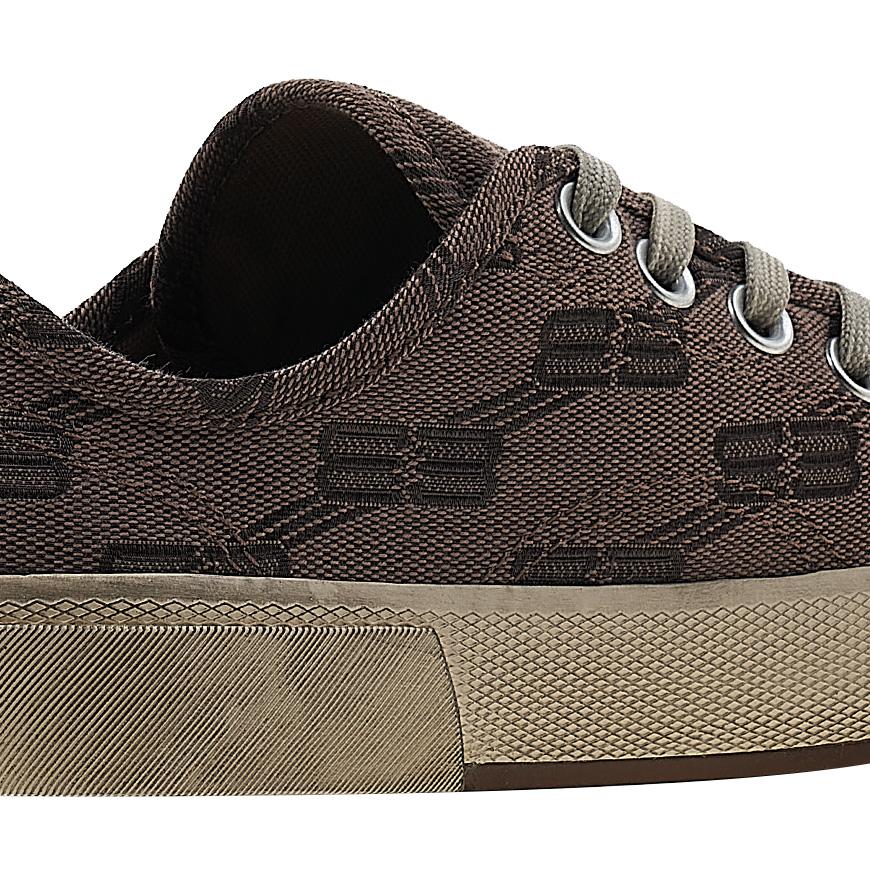 BALENCIAGA BB Monogram Low-Top Sneakers Women Black Beige