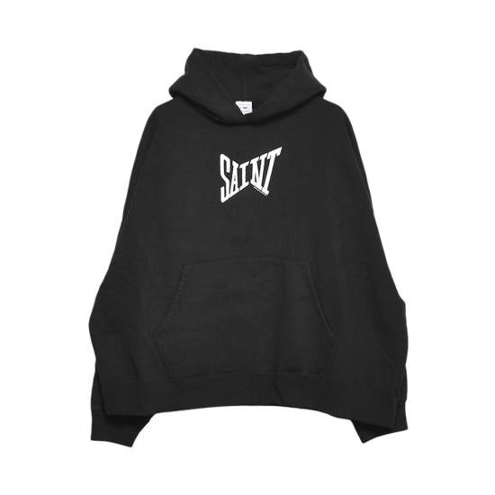 SAINT MICHAEL Black Cotton Graphic Hoodie Sweatshirt for W SMYS10000039BLACK DOM
