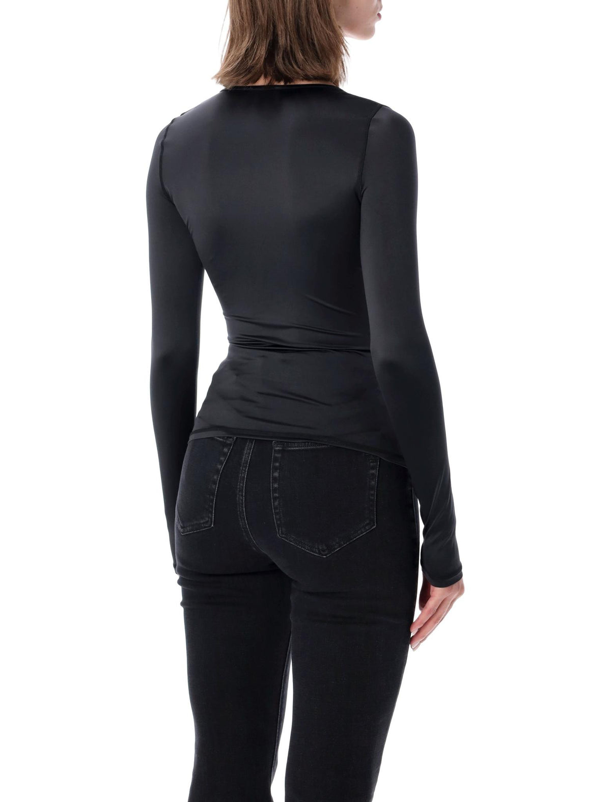 DIESEL Long Sleeve T-Shirt Women’s Black Cotton Top