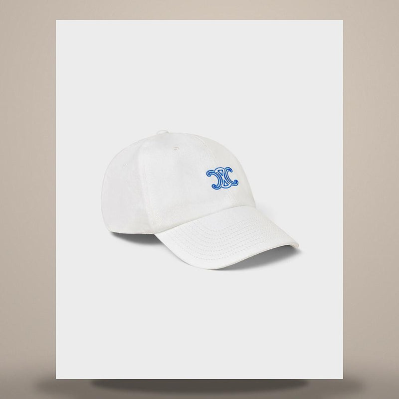 CELINE Rithouille Light Cotton Twill White Cap AA0J54Y68 01BC