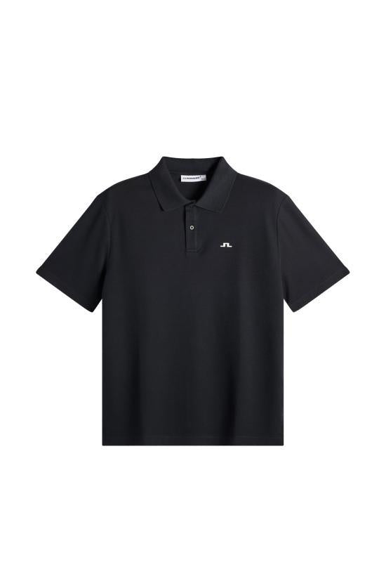 J LINDEBERG Black Performance Polo Shirt for Men FMJT15735 9999