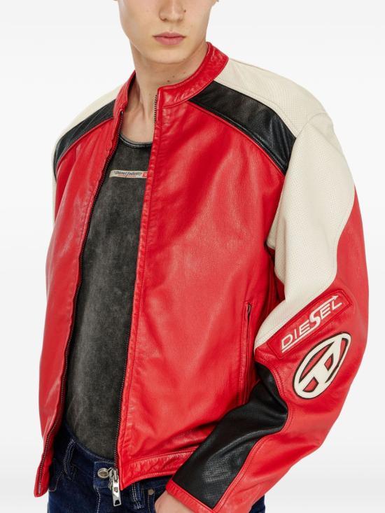 DIESEL Men’s Outerwear Jacket Black Cotton Blend Zip-Up Coat