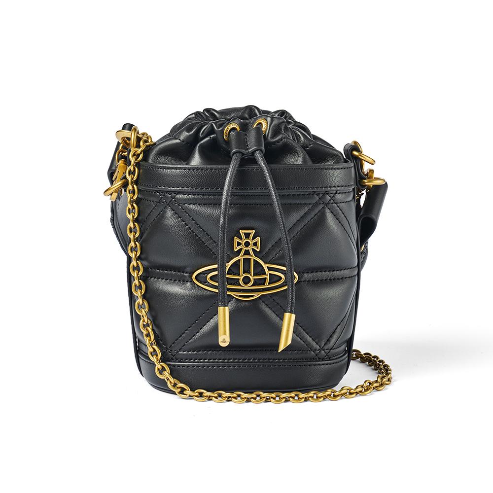 Vivienne Westwood Kitty Nappa Quilted Small Bucket Shoulder 4C030009W L006U N403