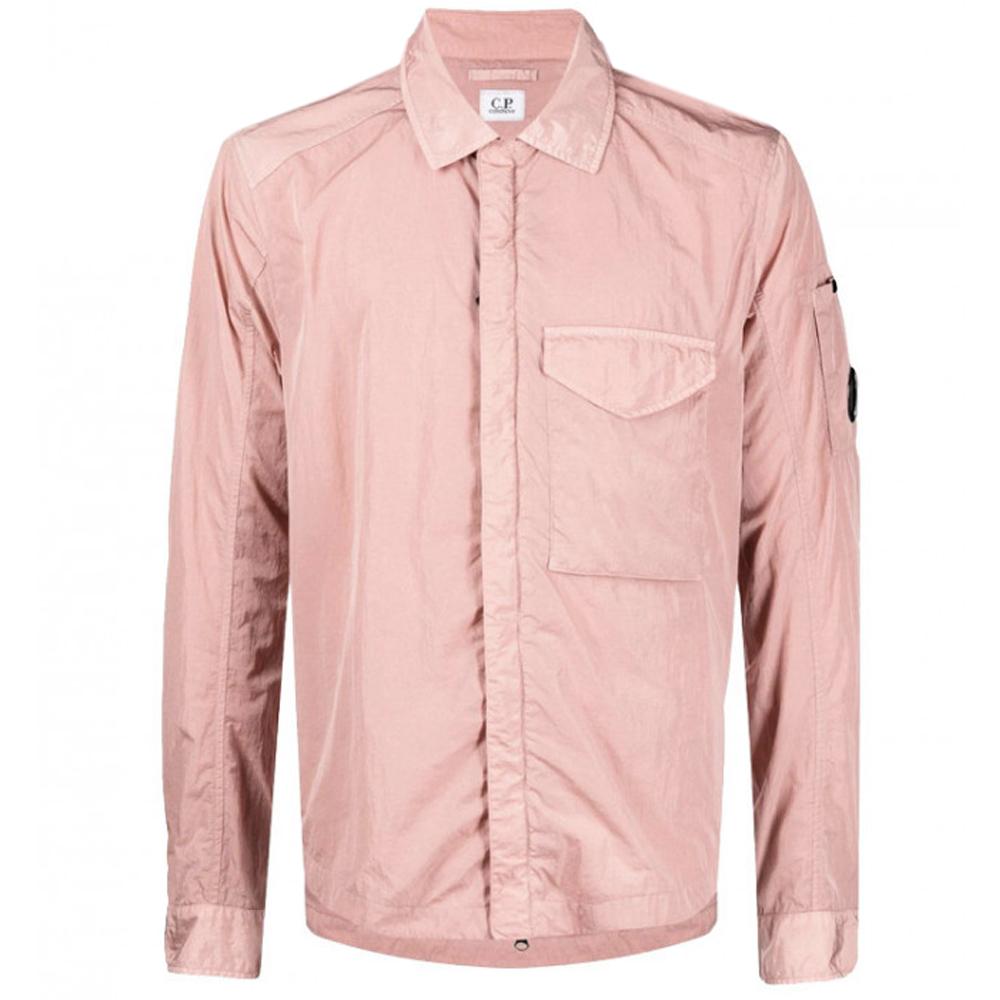 CP Company Pink Lens Badge Shirt Jacket Men’s 18CMOS095A 005904G 520
