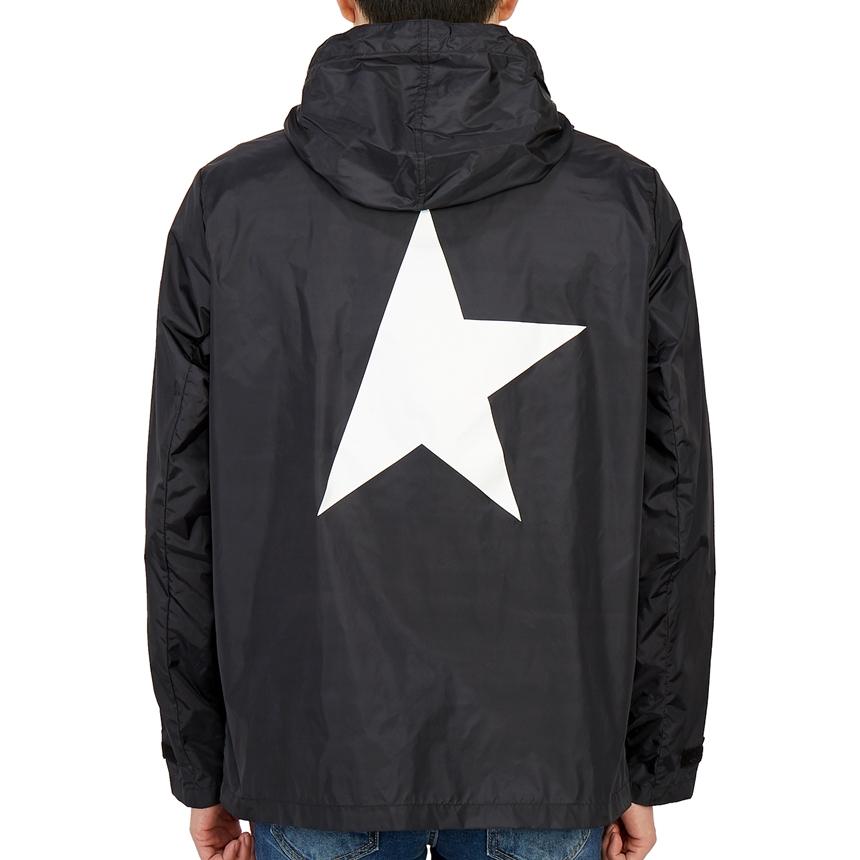 GOLDEN GOOSE Men’s Hooded Windbreaker Jacket Navy
