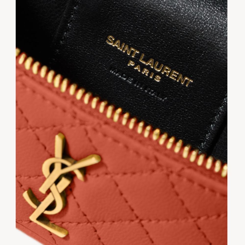 Saint Laurent Gaby Micro Vanity Bag Dark Mandarin Shoulder Bag
