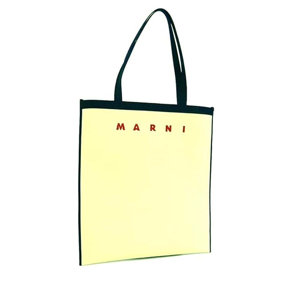 Marni Logo Two-Tone Tote Bag