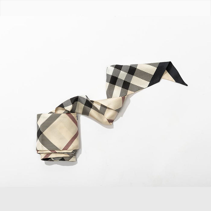 BURBERRY Check Silk Skinny Scarf 8095931