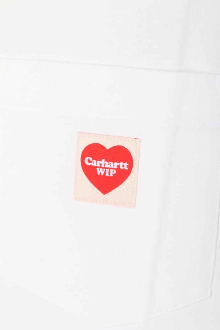 CARHARTT WIP Pocket Heart Graphic Short Sleeve T-Shirt White/Red I032128 1WZXX