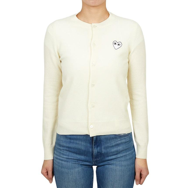 Comme des Garcons White Patch Women’s Cardigan AZ N065 051 3