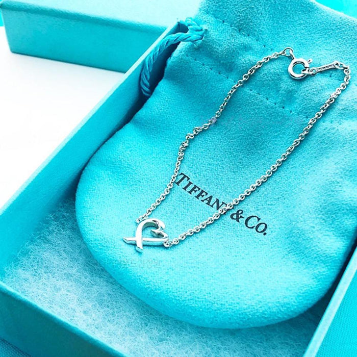 Tiffany & Co 925 Sterling Silver Loving Heart Bracelet 92 5