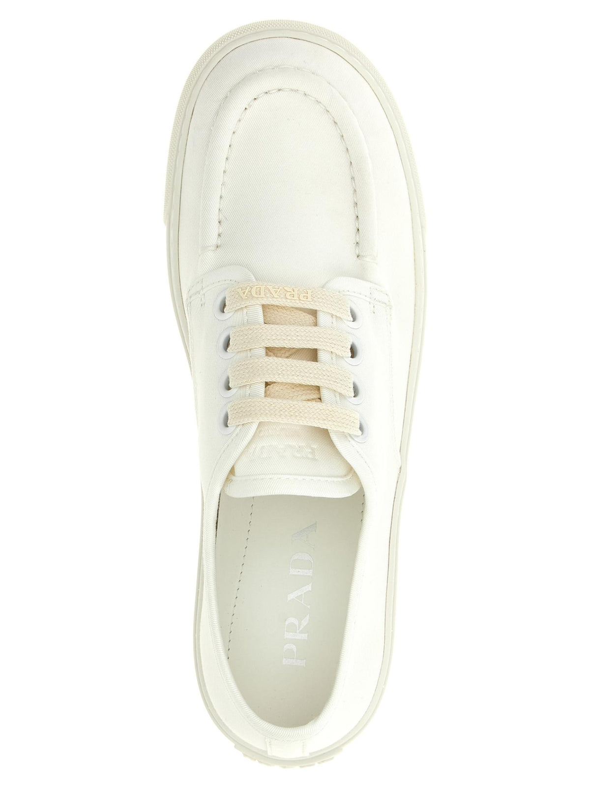 PRADA Black Leather Low Top Sneakers