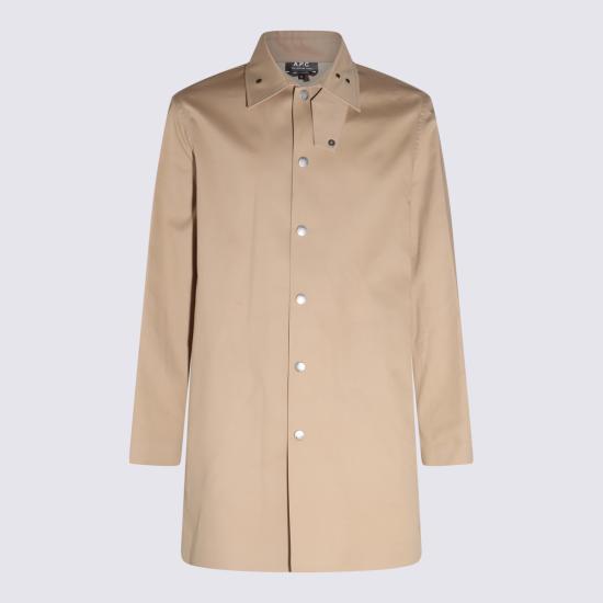A.P.C. Wool Blend Single-Breasted Coat for Men COERZH01497