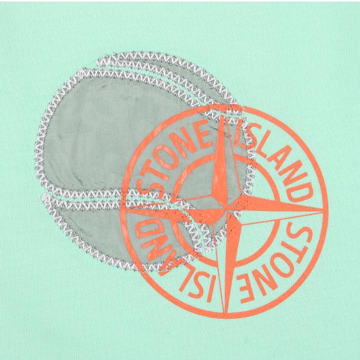 STONE ISLAND Junior Basketball Mint T-Shirt 781621070 V0044
