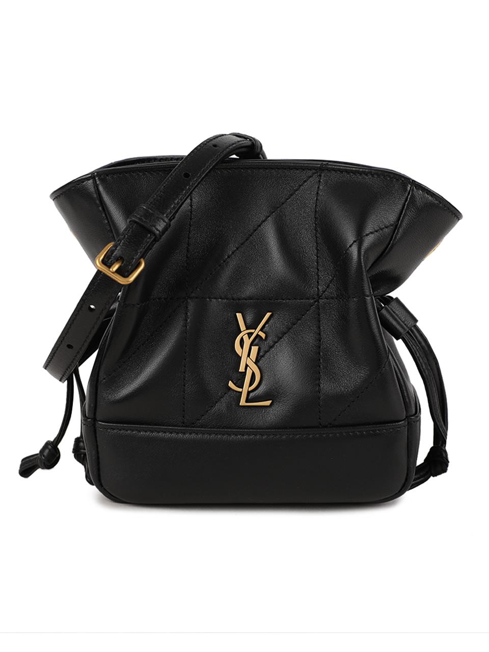 Saint Laurent Lambskin Jamie Mini Shoulder Pouch Bag Black 859174 AAB32 1000