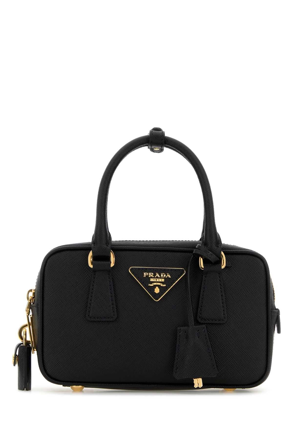PRADA Black Saffiano Leather Tote Bag