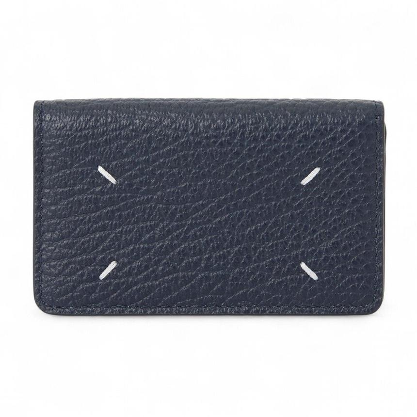 Maison Margiela Four-Stitch Leather Card Holder Unisex Black