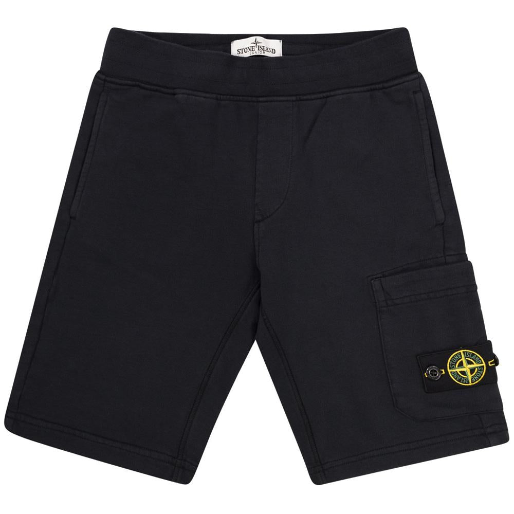 STONE ISLAND Black Cotton Kids Women’s Shorts K1S166200006 S0040 V0029