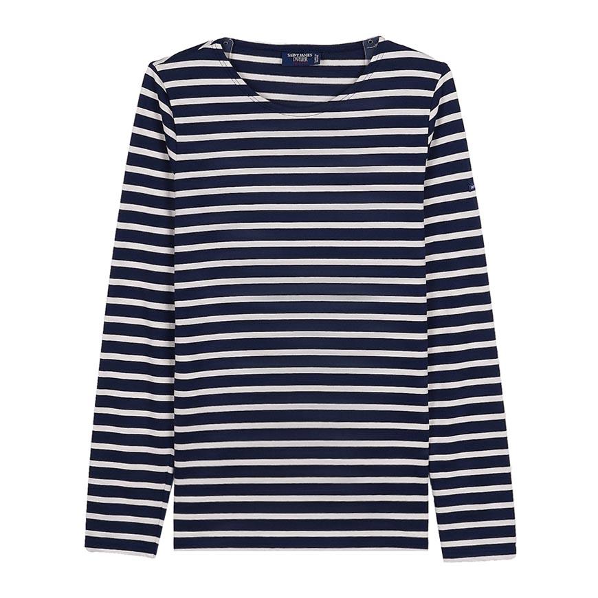 Saint James Marine Ecru Striped Minquidame Women’s T-Shirt