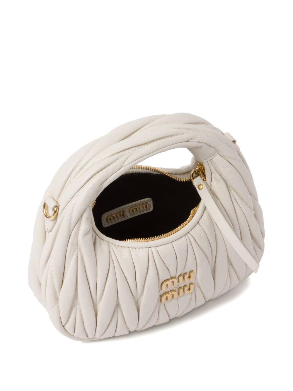Miu Miu Black Matelassé Leather Clutch Bag