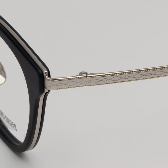 Cutler and Gross Matte Black Acetate Square Eyeglass Frames Unisex CG1275 003