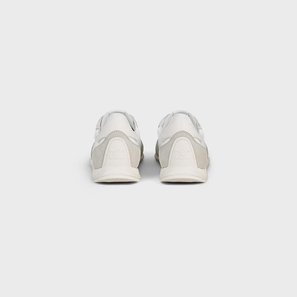CELINE Triomphe Racer Low Lace-Up Sneakers White