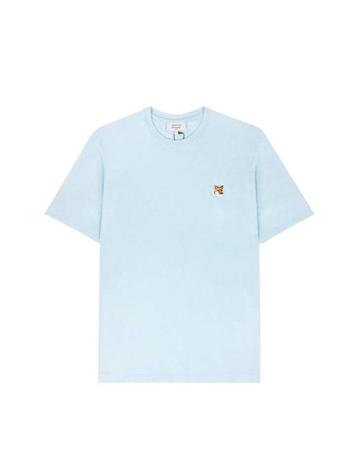 Maison Kitsune Fox Head Patch Regular Short Sleeve T-Shirt Cirrus Blue