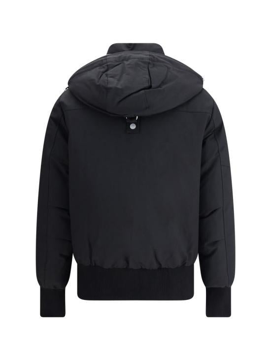 Moose Knuckles Original Debbie Shearling Trim Bomber Jacket Black
