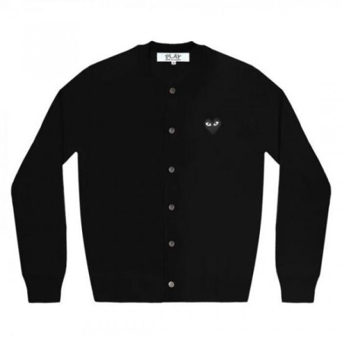 Comme des Garcons Black Heart Patch Wool Cardigan AZ N023 051 1