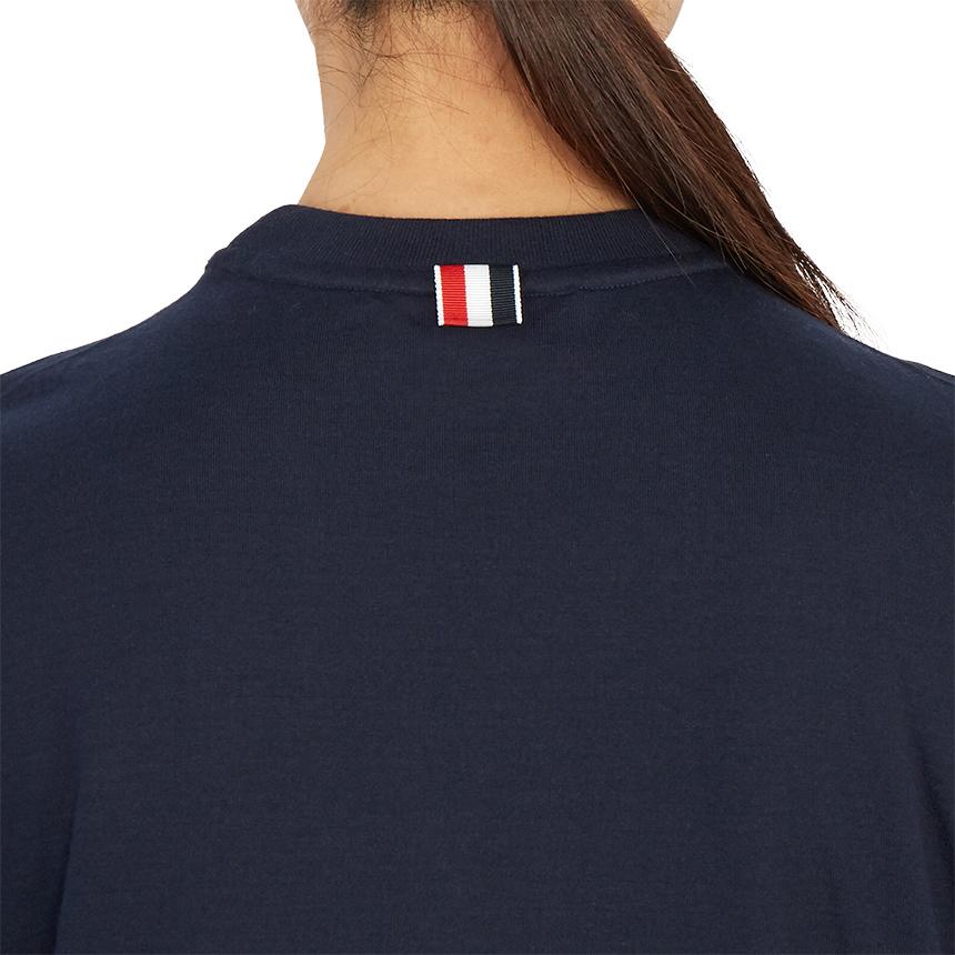THOM BROWNE Women’s Long Sleeve T-Shirt Navy Cotton