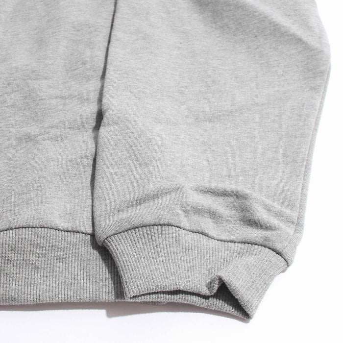 CELINE Cotton Fleece Embroidered Logo Hoodie Gray