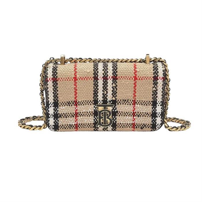 BURBERRY Vintage Check Bouclé Small Lola Shoulder Bag