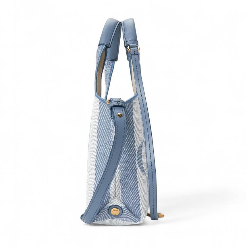 Chloe Mini Striped Top Handle Tote Bag