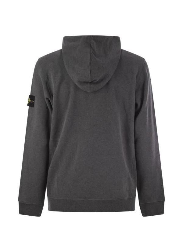 STONE ISLAND Brushed Cotton Fleece Crewneck Sweatshirt Navy Men