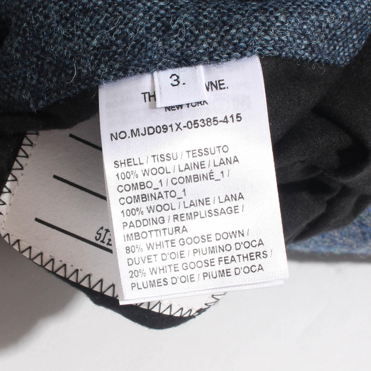 THOM BROWNE Men's 4 Bar Reversible Down Puffer Jacket Navy MJD091X 415