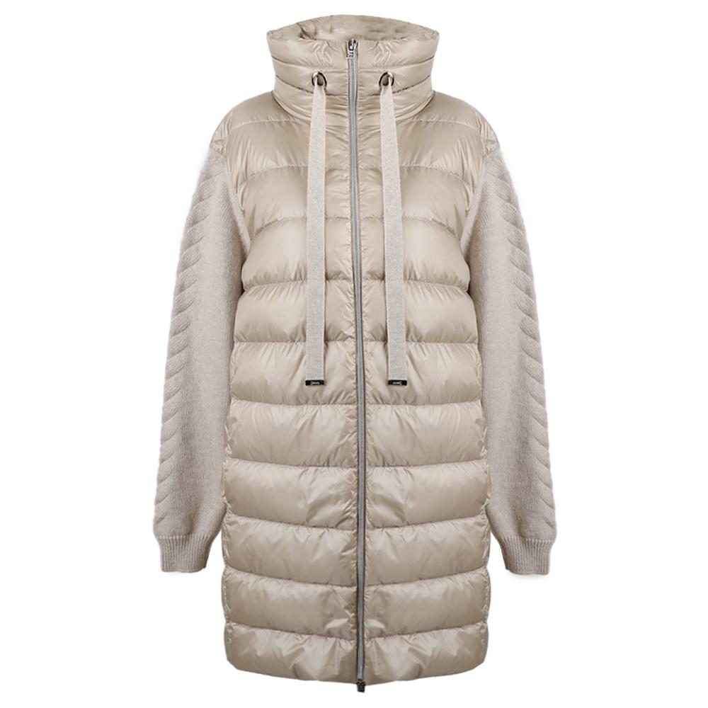 Herno High Funnel Neck Drawstring Down Puffer Jacket