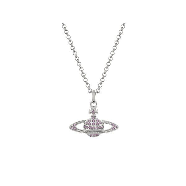 Vivienne Westwood Mini Bas Relief Pendant Violet Necklace 63020086 02P491